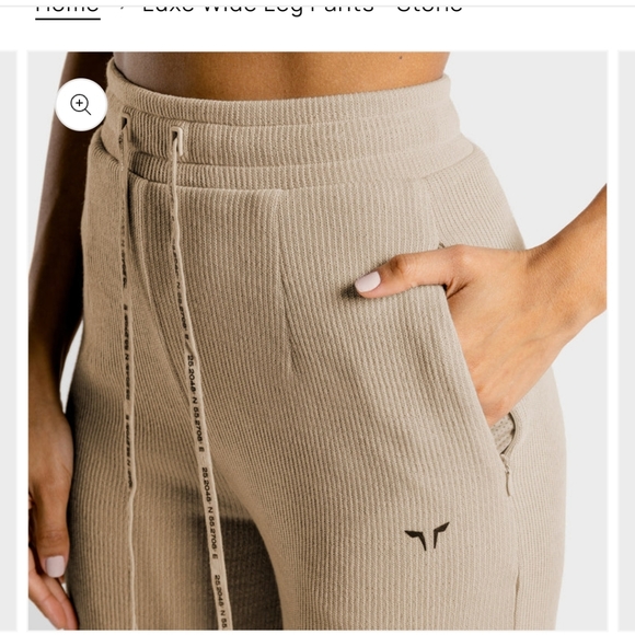 LUXE WIDE LEG PANTS - TAUPE - Picture 2 of 2